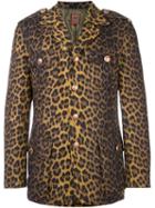 Jean Paul Gaultier Vintage Leopard Print Jacket, Men's, Size: 48, Brown