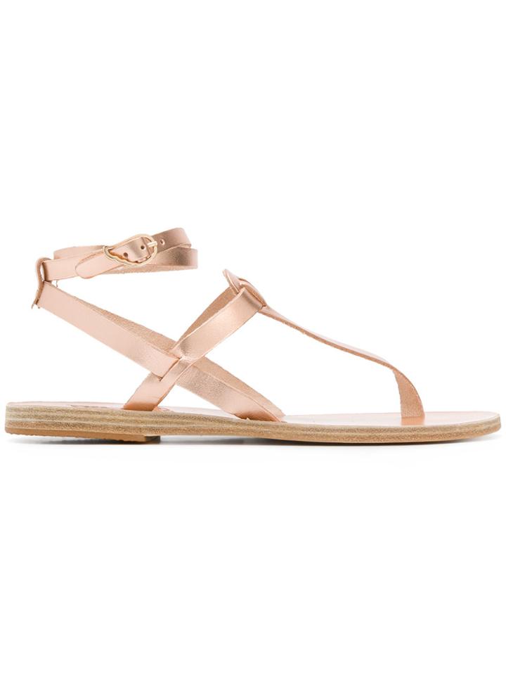 Ancient Greek Sandals Strappy Sandals - Metallic