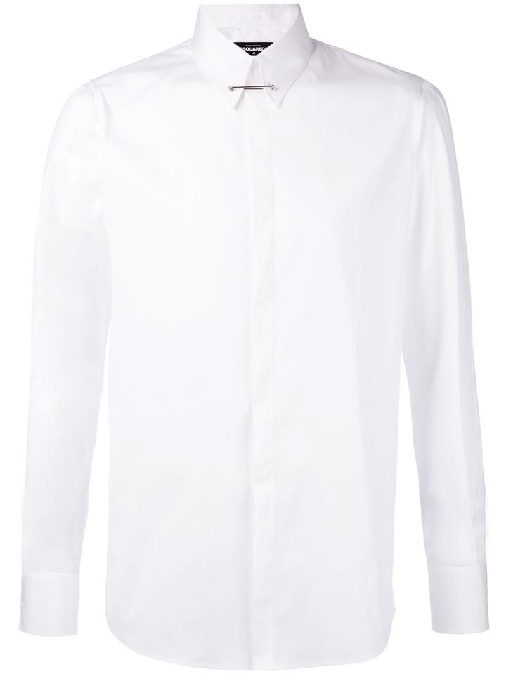 Dsquared2 - Pinned Collar Shirt - Men - Cotton/spandex/elastane - 48, White, Cotton/spandex/elastane