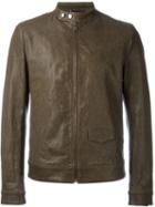 Dolce & Gabbana Leather Jacket, Men's, Size: 52, Brown, Lamb Skin/silk