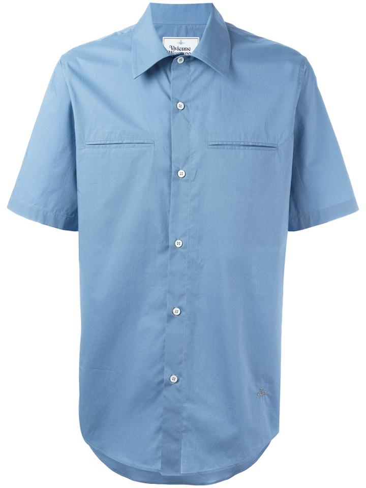 Vivienne Westwood Man Classic Poplin Rattle Shirt, Men's, Size: 50, Blue, Cotton