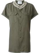 Forte Couture 'honour' Embellished Collar Button Down Shirt