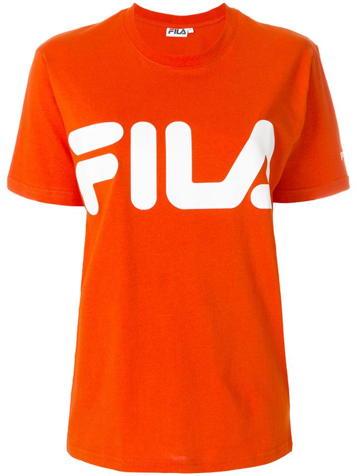 Fila Logo Print T-shirt - Yellow & Orange