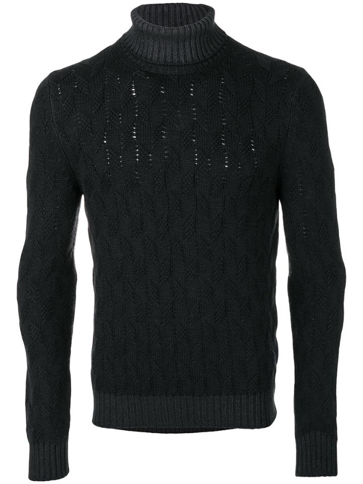La Fileria For D'aniello Roll Neck Long Sleeved Sweatshirt - Blue