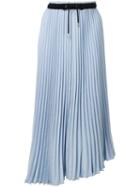Proenza Schouler Pswl Crepe Pleated Midi Skirt - Blue