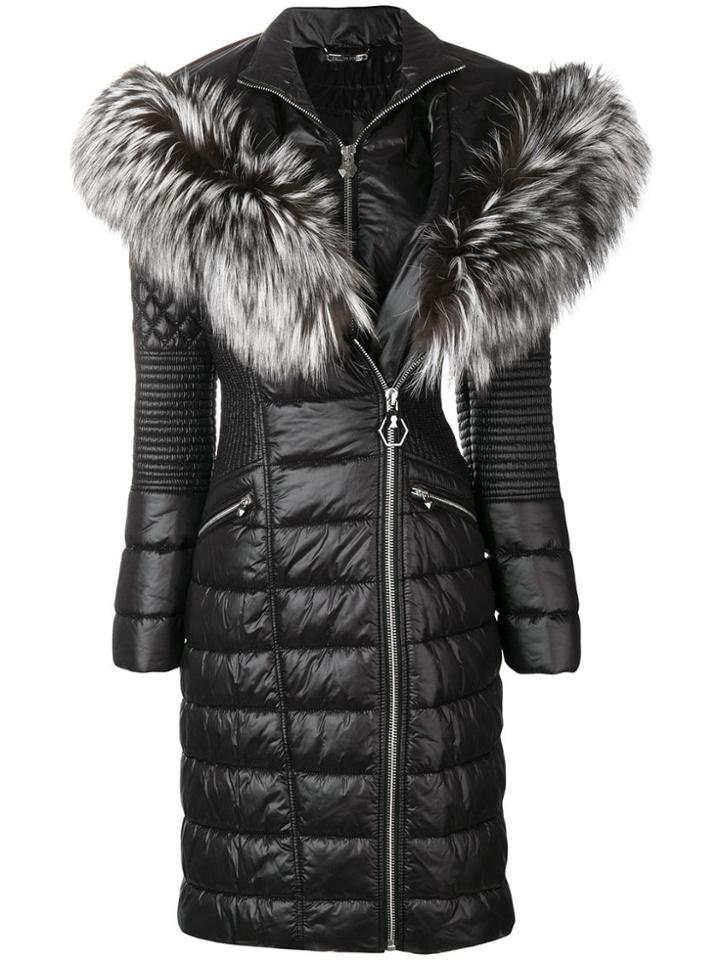 Philipp Plein Padded Parka Coat - Black