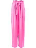 Maison Rabih Kayrouz High-waisted Drawstring Trousers - Pink & Purple