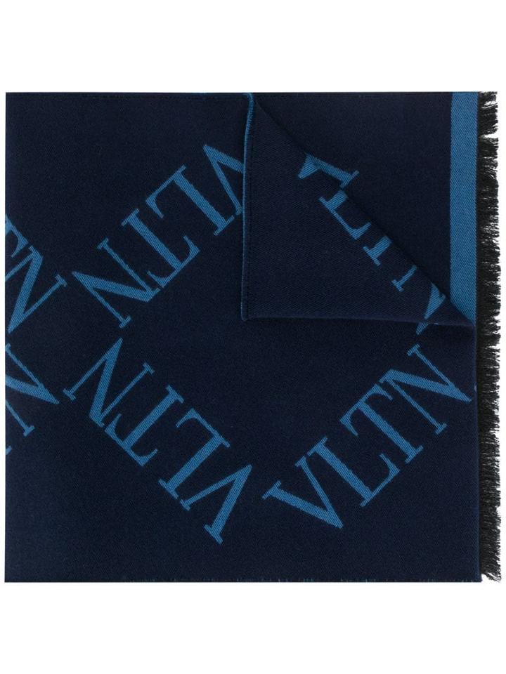 Valentino Vltn Knit Scarf - Blue