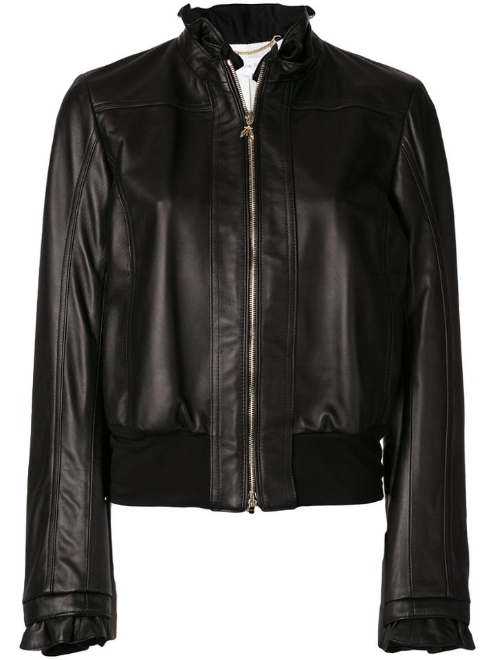 Patrizia Pepe Frill Detail Jacket - Black
