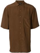 Song For The Mute Oversized Classic Collar Shirt - Brown