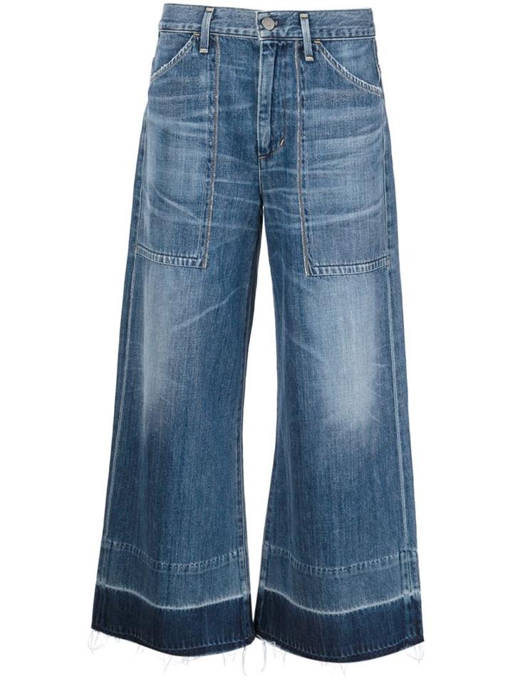 Citizens Of Humanity Wide Leg Jeans, Women's, Size: 30, Blue, Cotton