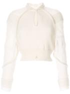 Mame Kurogouchi Layered Knitted Top - White