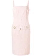Cavalli Class Fitted Brooch Dress - Pink & Purple