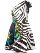 Marc Jacobs Multi-pattern One Shoulder Dress - Multicolour