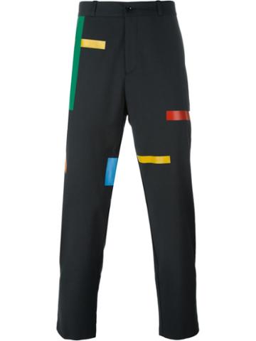 Ejxiii Strip Appliqué Slim Trousers