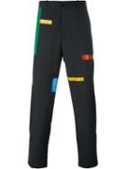 Ejxiii Strip Appliqué Slim Trousers