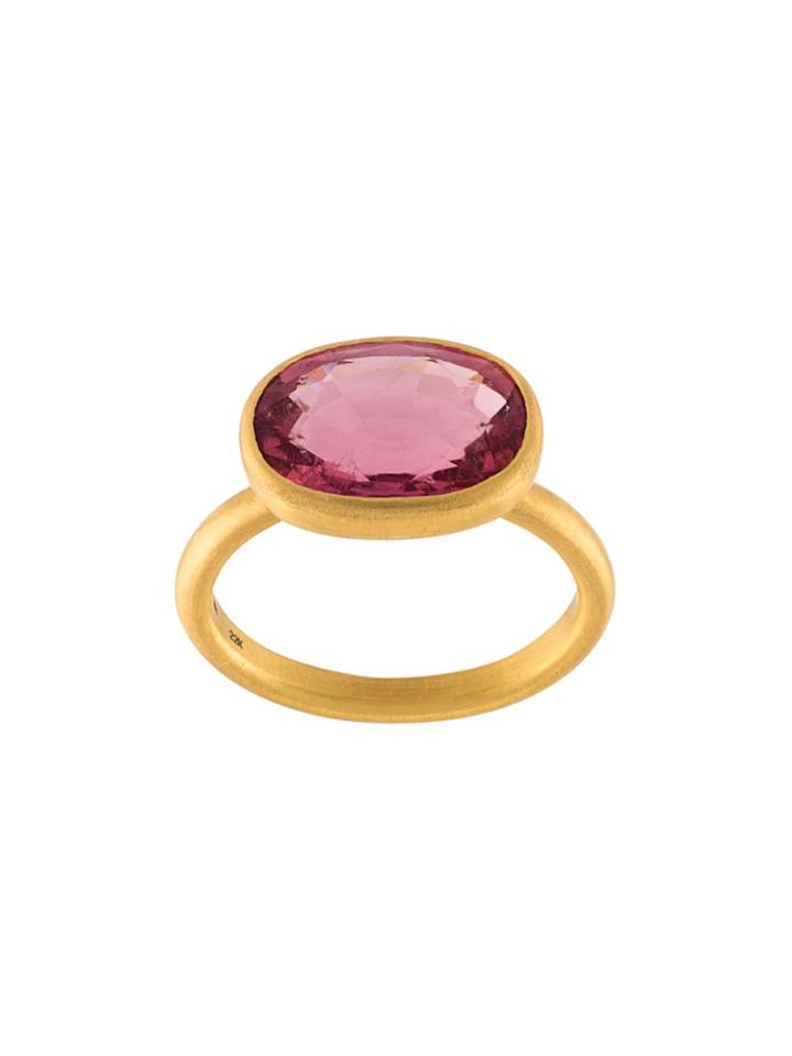 Marie Helene De Taillac Pink Tourmaline Oval Ring - Metallic