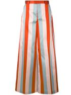 Red Valentino - Striped Pants - Women - Silk/polyester/acetate - 38, Silk/polyester/acetate