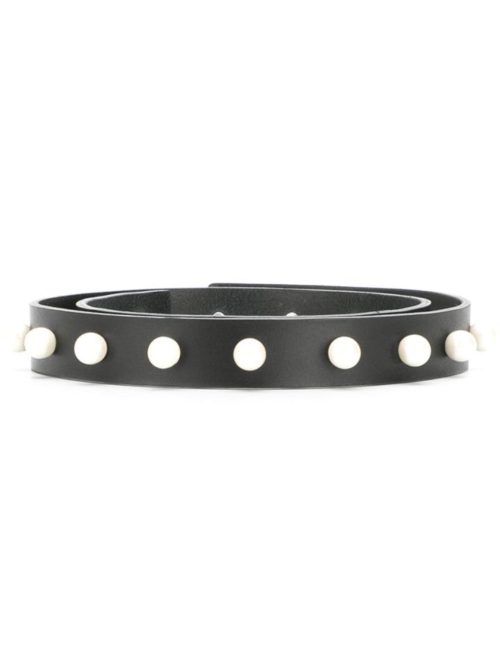 Philosophy Di Lorenzo Serafini Pearl Embellished Belt - Black