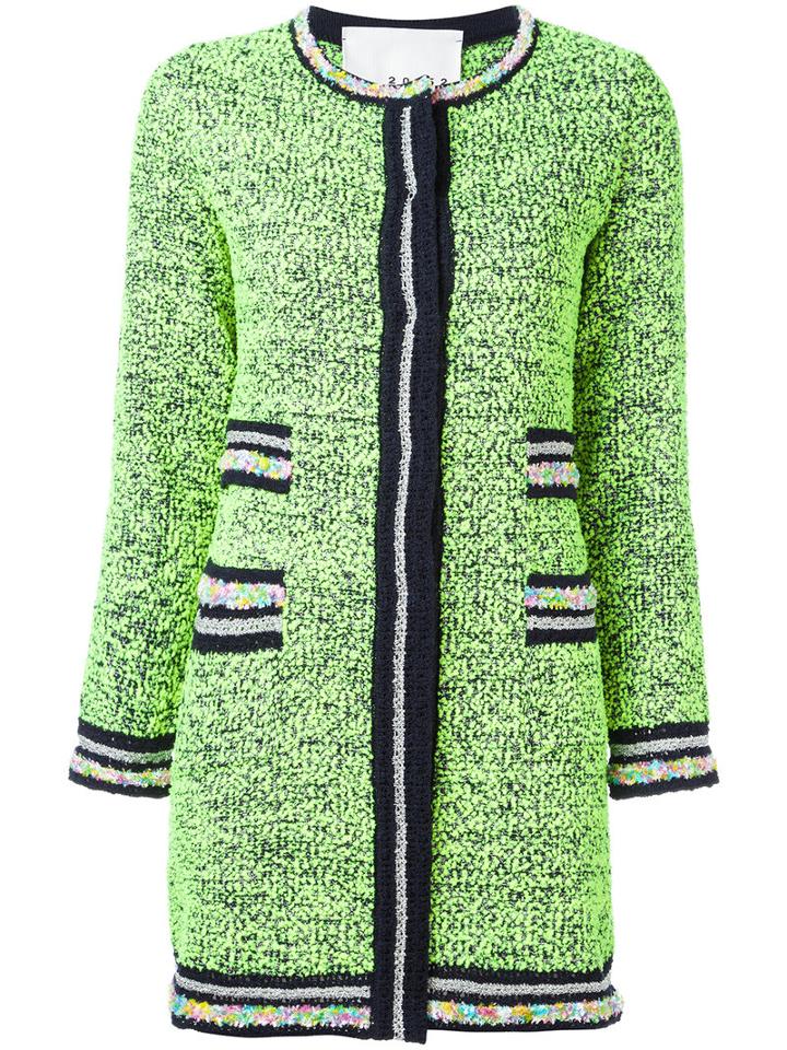 20:52 Caban Cardigan, Women's, Size: 42, Green, Cotton/nylon/polyester