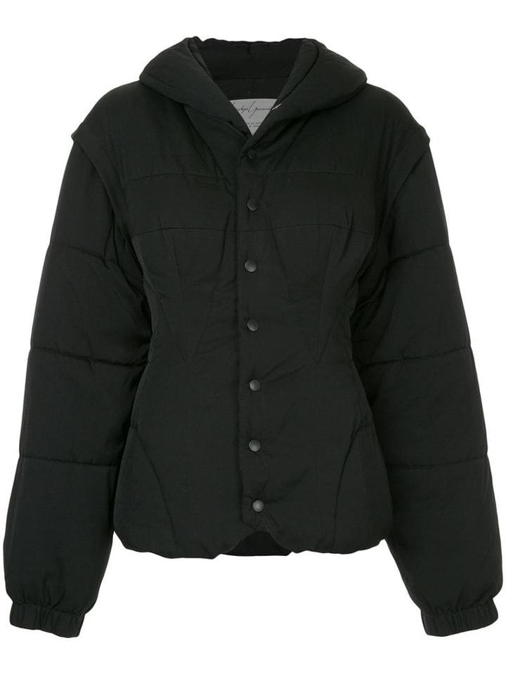 Yohji Yamamoto Pre-owned Fitted Puffer Coat - Black