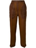Christian Wijnants High-waisted Cropped Trousers - Brown