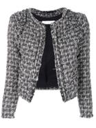 Iro Cropped Tweed Jacket - Grey