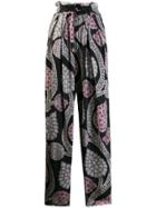 Isabel Marant Loose-fit Printed Trousers - Black