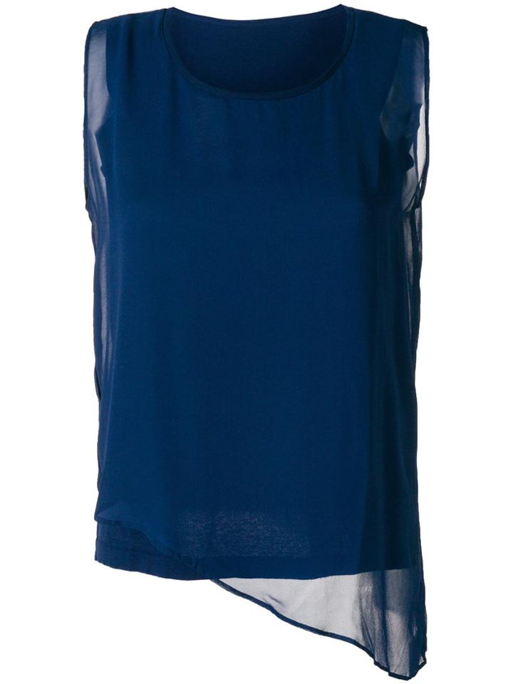 Sottomettimi Asymmetric Hem Blouse - Blue