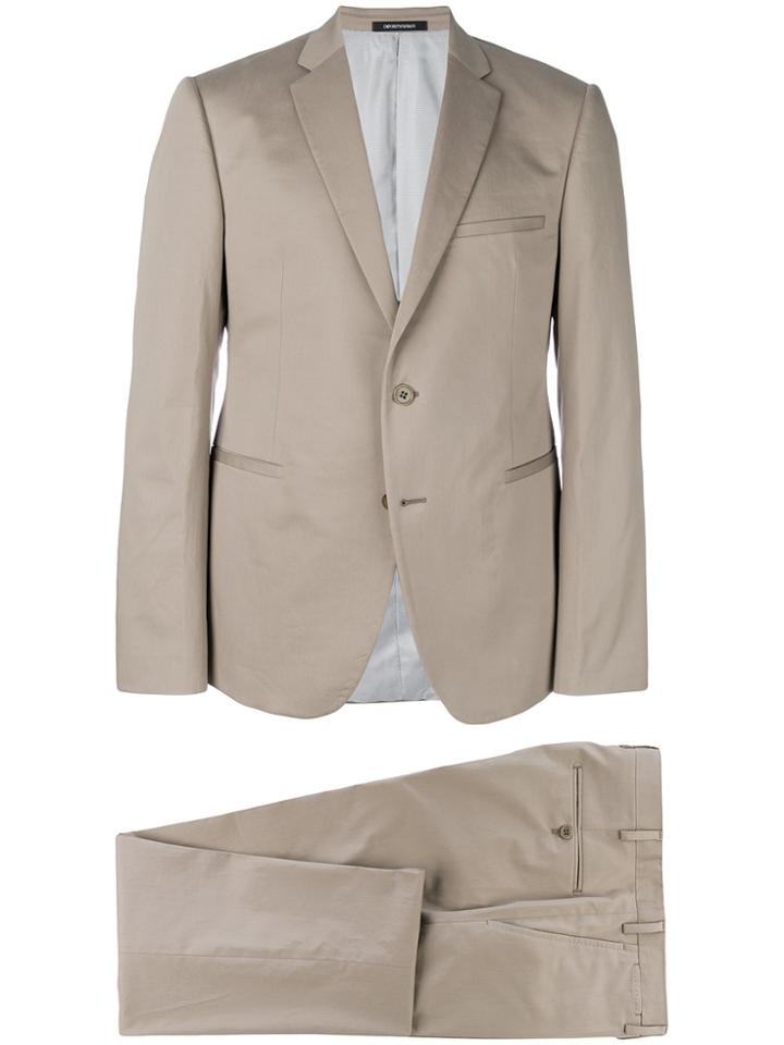 Emporio Armani Slim Fit Two-piece Suit - Nude & Neutrals