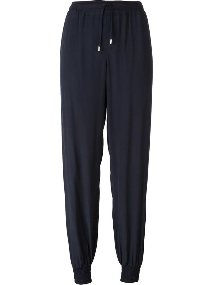 Armani Jeans Track Pants, Women's, Size: 42, Blue, Viscose/cotton/spandex/elastane
