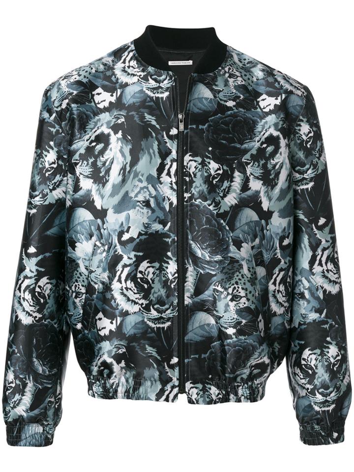 Paul & Joe Floral Leopard Bomber Jacket - Green