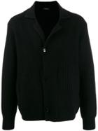 Z Zegna Ribbed Knit Cardigan - Black