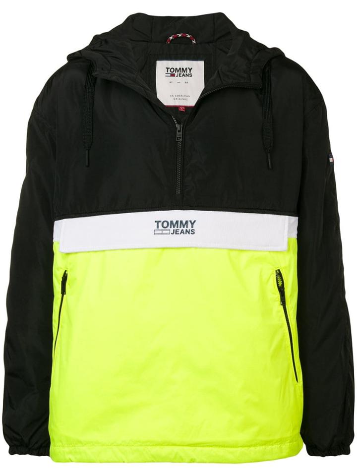 Tommy Jeans Printed Logo Hoodie - Black