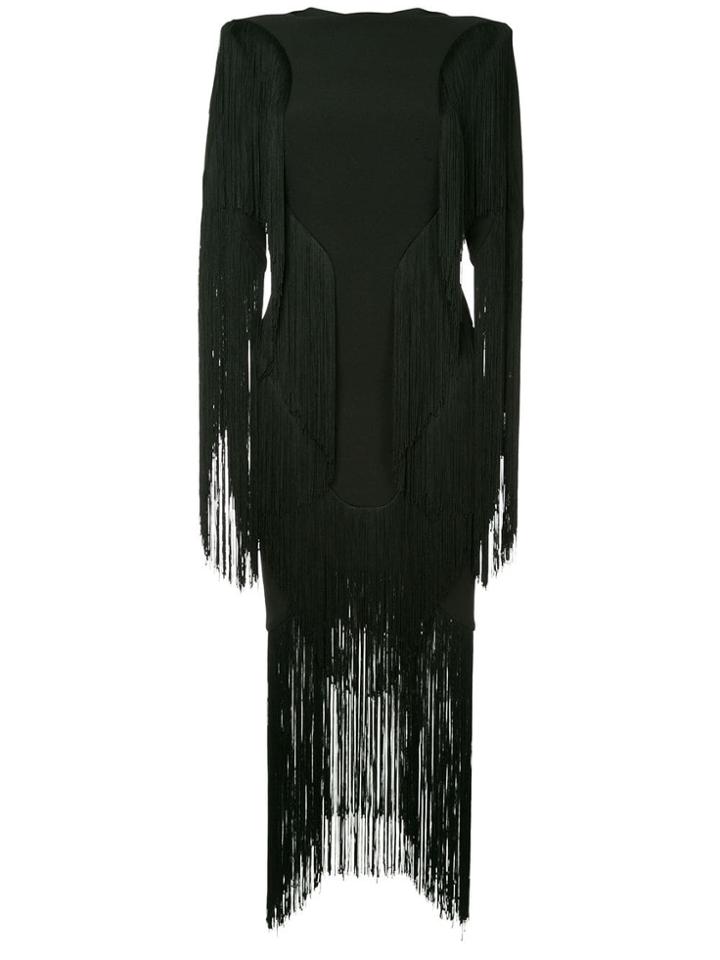 Camilla And Marc Fringe Dress - Black