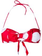 Moschino Spotted Bow Bikini Top - Red