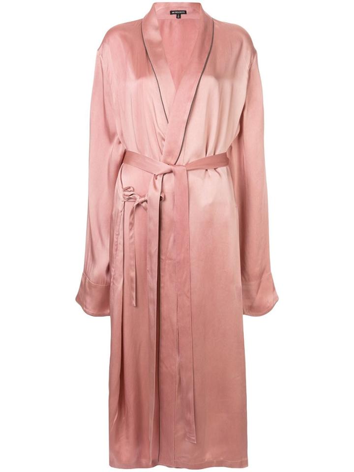 Ann Demeulemeester Loose Fit Long Kimono Jacket - Pink