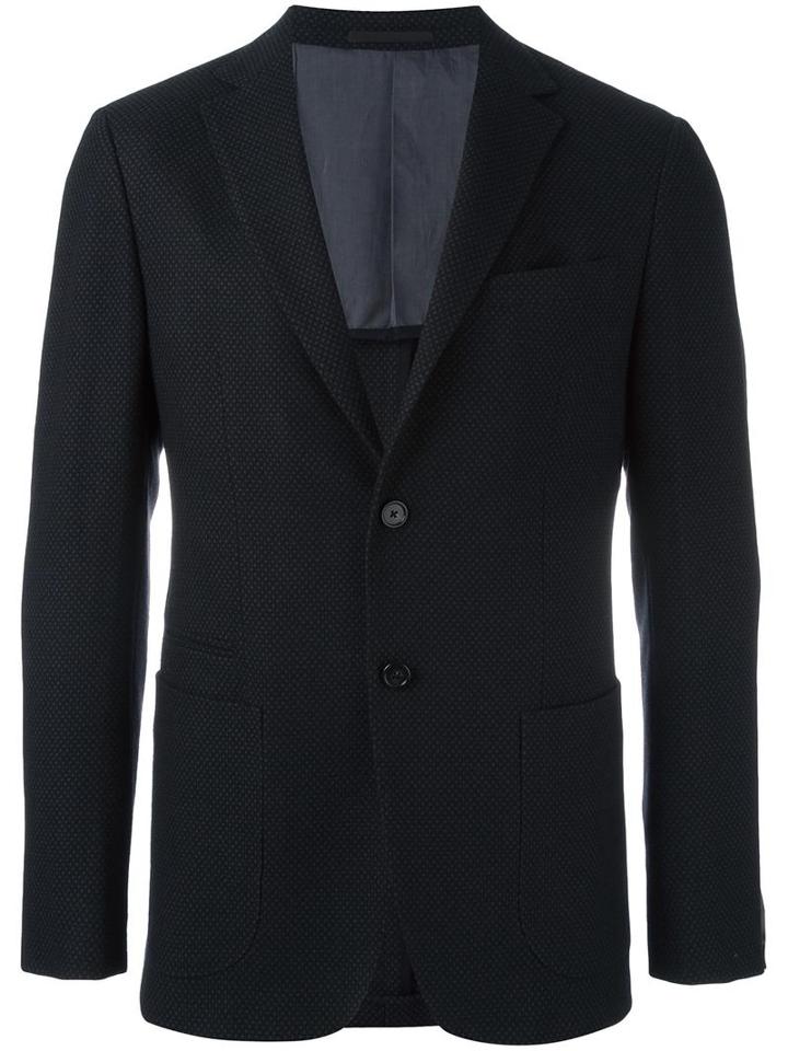 Z Zegna Two Button Blazer, Men's, Size: 50, Blue, Cotton/wool/cupro