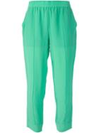 Sonia By Sonia Rykiel Elasticated Trousers, Women's, Size: 42, Green, Silk/polyester