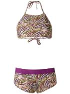 Amir Slama Printed Bikini Set, Women's, Size: G, Elastodiene