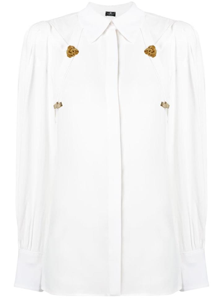 Elisabetta Franchi Loose Fit Blouse - White
