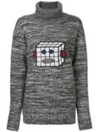 Alexa Chung Robot Embroidered Sweater - Grey