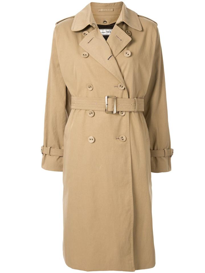 Tu Es Mon Trésor Double-breasted Trench Coat - Neutrals