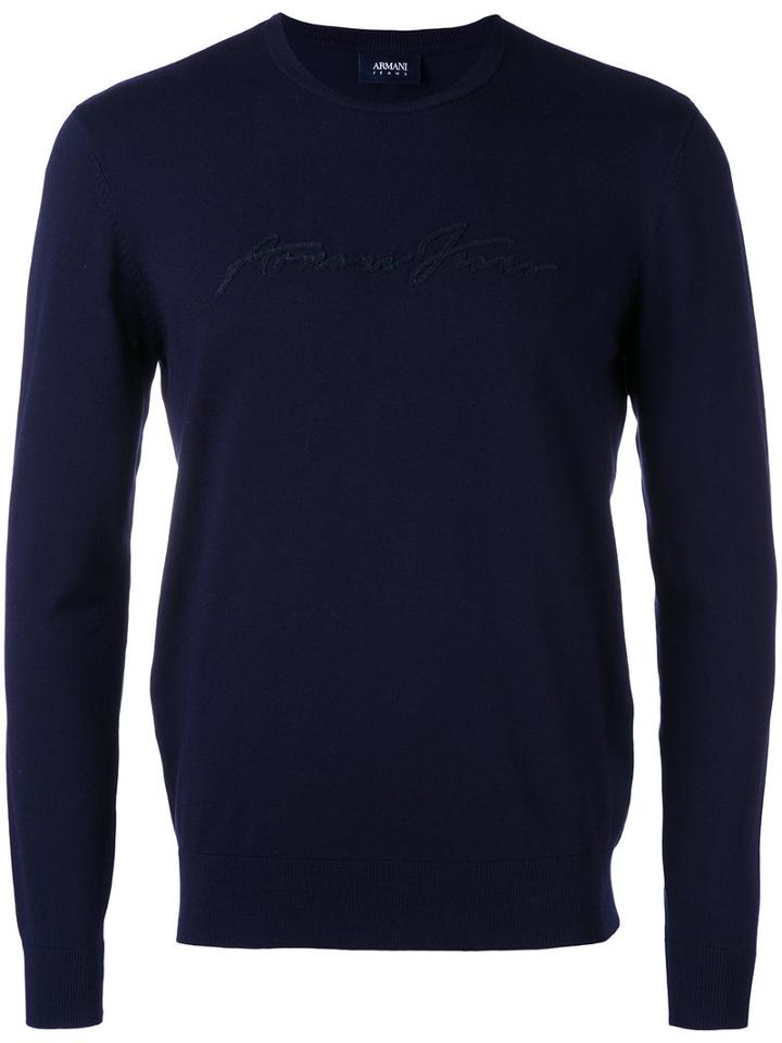 Armani Jeans - Branded Top - Men - Polyamide/viscose - L, Blue, Polyamide/viscose