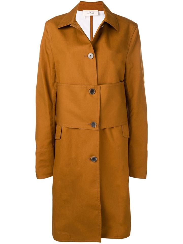 Ports 1961 Single-breasted Trench Coat - Brown