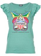Hysteric Glamour Frill Sleeve Butterfly T-shirt - Green