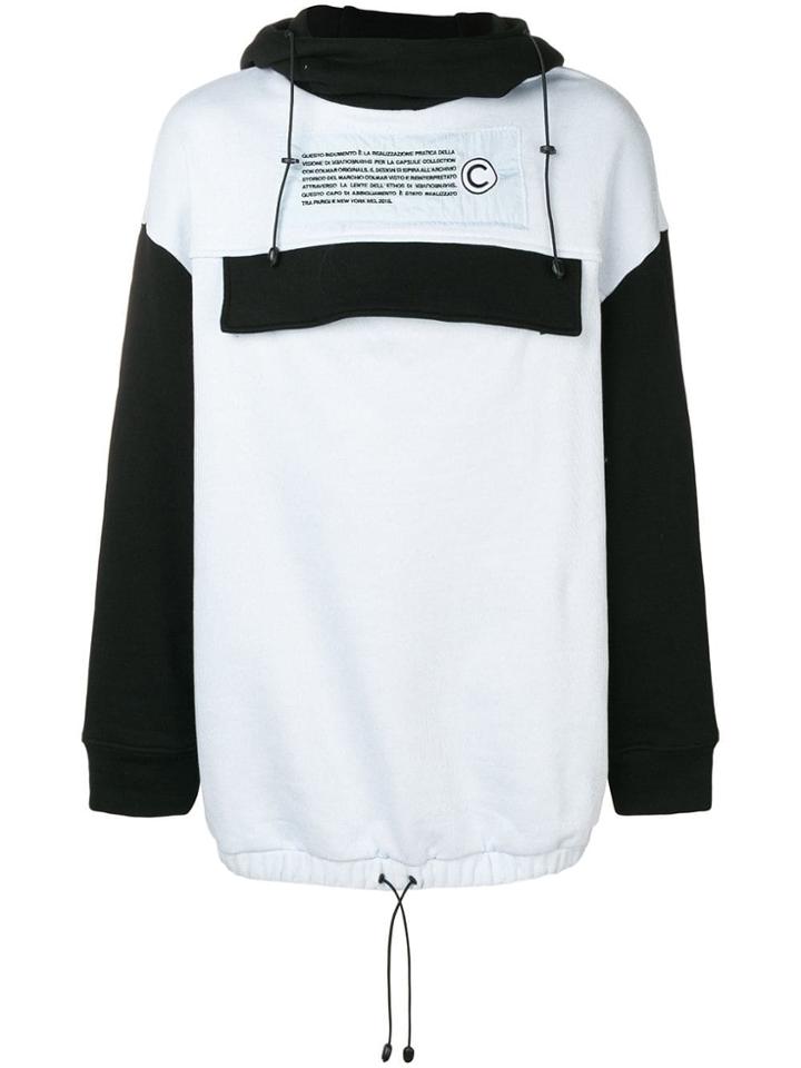 Colmar A.g.e. By Shayne Oliver Contrast Sleeve Oversized Hoodie - Blue