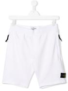 Stone Island Junior White Casual Shorts