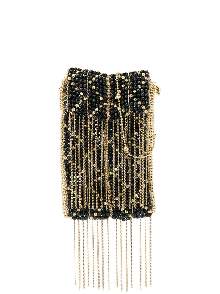 Rosantica Dakota Beaded Chain Bag - Black