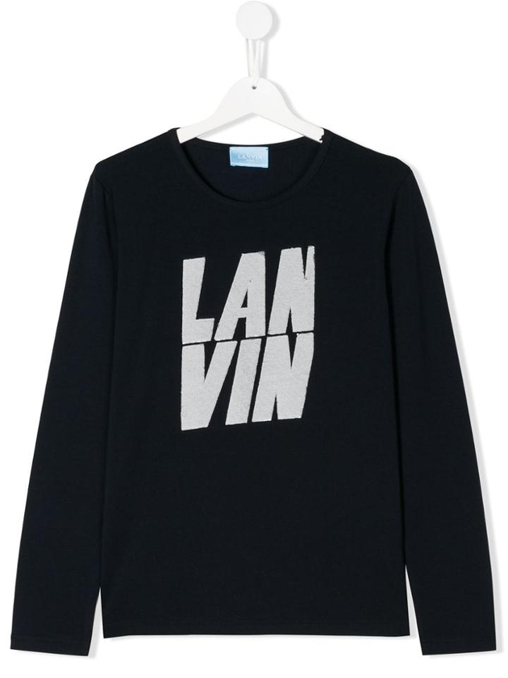Lanvin Enfant Teen Branded T-shirt - Blue